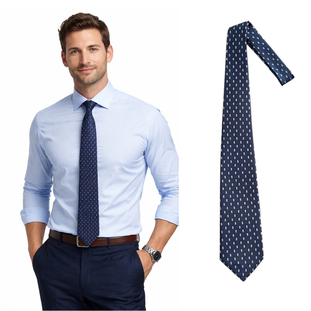 Benino Elegant Navy Blue Polka Dot Tie
🔥% bundle of 3, 5, 10, 15 or 20 ties